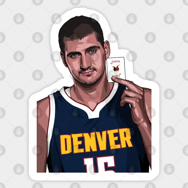 Nikola Jokic Sticker by origin illustrations